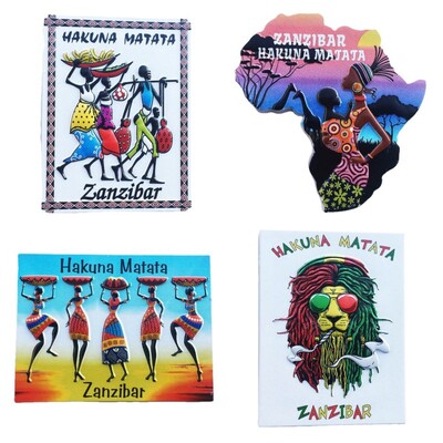 Tanzánia hűtőmágnesek Zanzibár Utazási ajándéktárgyak Afrika Hűtőmatricák Esküvői Karácsonyi Ajándékok Fényképes fali matricák
