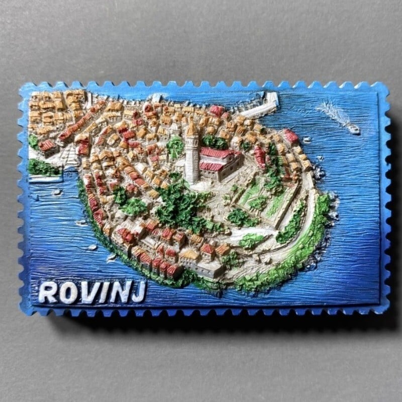 Magnety na chladničku Chorvátsko Rabac Rovinj Cestovné suveníry Magnetické nálepky na chladničku Dekorácie do domácnosti Svadobné darčeky Fotonálepky na stenu