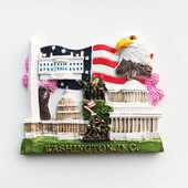 Magnetické nálepky na chladničku v Amerike, turistické suveníry s motívom Washingtonu D.C., magnety na chladničku, bytové dekorácie, svadobné darčeky, fotonálepky na stenu