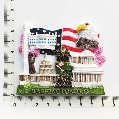 Magnetické nálepky na chladničku v Amerike, turistické suveníry s motívom Washingtonu D.C., magnety na chladničku, bytové dekorácie, svadobné darčeky, fotonálepky na stenu
