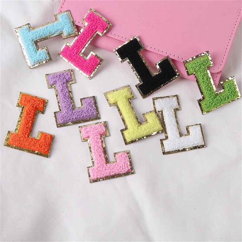 26 de patch-uri cu litere pentru îmbrăcăminte, alfabet roz, prosop, broderie, aplicații de călcat, haine pentru femei, insigne cu nume de bricolaj