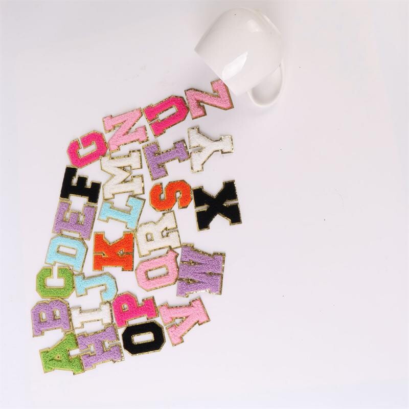 26 de patch-uri cu litere pentru îmbrăcăminte, alfabet roz, prosop, broderie, aplicații de călcat, haine pentru femei, insigne cu nume de bricolaj