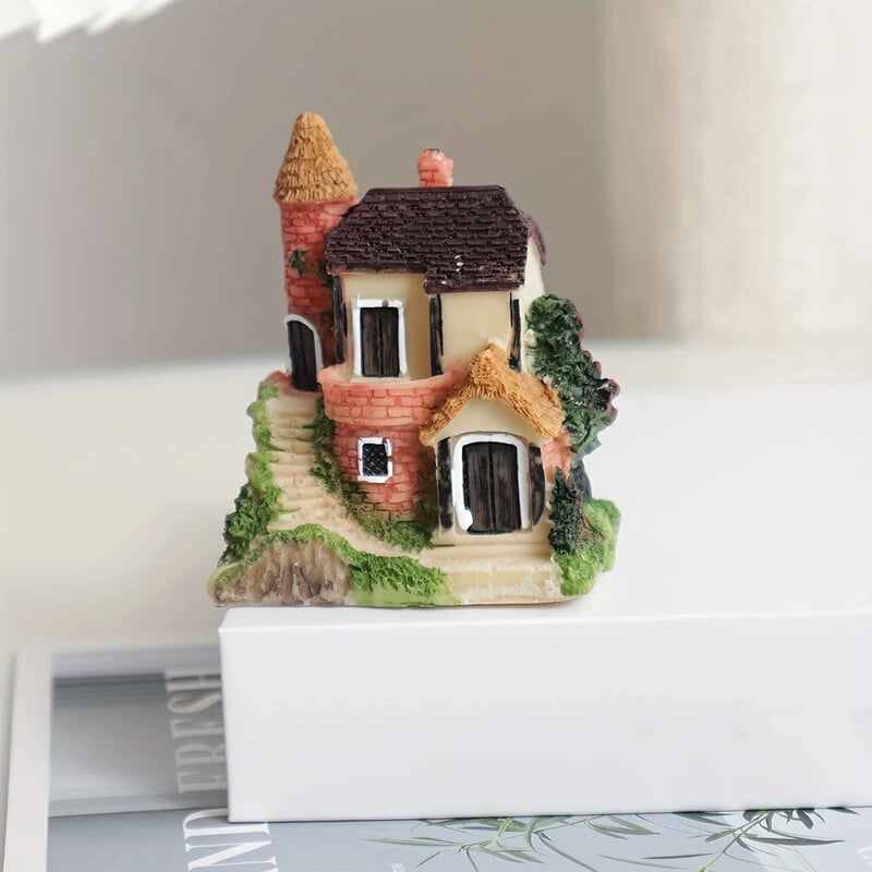 1buc-Rășină Miniaturi Figurine Decorare Grădină Zâne Grădină Rășină Artizanat Casă Micro Peisaj Ornamente pentru Casă în Miniatura