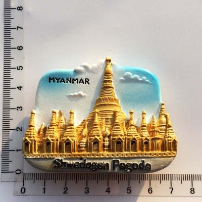 Mjanmarsko, cestovné suveníry, nálepky na chladničku, barmská pagoda Shwedagon, turistické suveníry, magnety na chladničku, svadobné darčeky, bytové dekorácie
