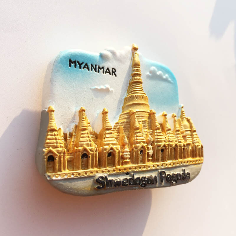 Mjanmarsko, cestovné suveníry, nálepky na chladničku, barmská pagoda Shwedagon, turistické suveníry, magnety na chladničku, svadobné darčeky, bytové dekorácie