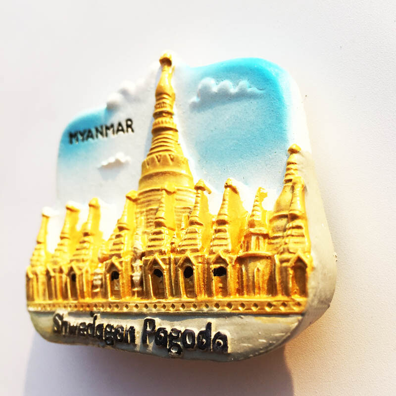 Mjanmarsko, cestovné suveníry, nálepky na chladničku, barmská pagoda Shwedagon, turistické suveníry, magnety na chladničku, svadobné darčeky, bytové dekorácie