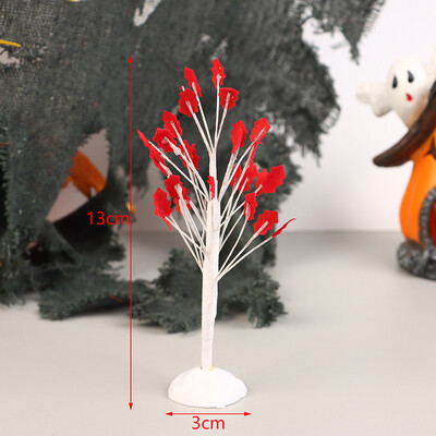 Babaház miniatűr fekete halloween halott fa juharlevél modell barkács babaház bútorokhoz karácsonyi jelenet díszítő kiegészítők