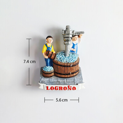 Eiropa Spānija 3D ledusskapja magnēts, tūristu suvenīru uzlīmes, mājas un virtuves dekorēšana, ledusskapja magnēta vēstules uzlīme