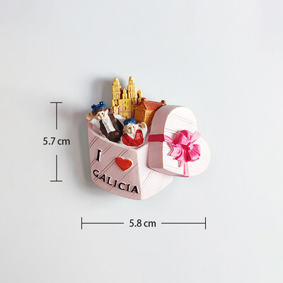 Eiropa Spānija 3D ledusskapja magnēts, tūristu suvenīru uzlīmes, mājas un virtuves dekorēšana, ledusskapja magnēta vēstules uzlīme