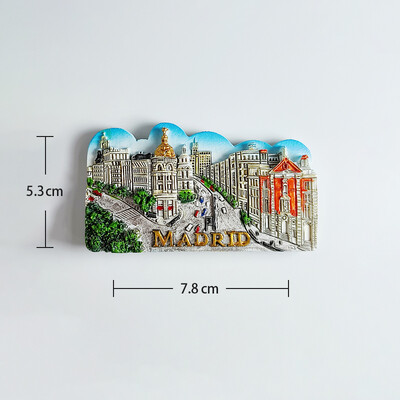 Eiropa Spānija 3D ledusskapja magnēts, tūristu suvenīru uzlīmes, mājas un virtuves dekorēšana, ledusskapja magnēta vēstules uzlīme