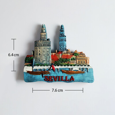 Eiropa Spānija 3D ledusskapja magnēts, tūristu suvenīru uzlīmes, mājas un virtuves dekorēšana, ledusskapja magnēta vēstules uzlīme