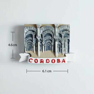 Eiropa Spānija 3D ledusskapja magnēts, tūristu suvenīru uzlīmes, mājas un virtuves dekorēšana, ledusskapja magnēta vēstules uzlīme