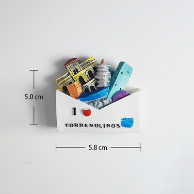 Eiropa Spānija 3D ledusskapja magnēts, tūristu suvenīru uzlīmes, mājas un virtuves dekorēšana, ledusskapja magnēta vēstules uzlīme
