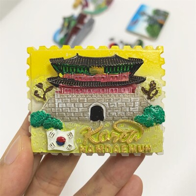 Veľkoobchodné magnety na chladničku, ručne maľované magnetické nálepky na chladničku, Kórea, Soul, ostrov Jeju, turistické suveníry, magnetické prispôsobenie