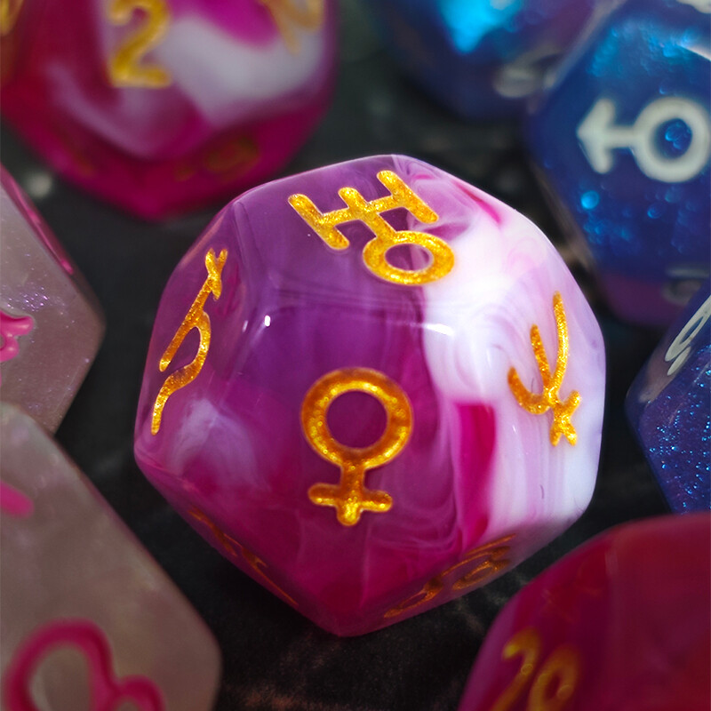 9 kusov/sada astrologických kociek, akrylových D12, zábavných hračiek, polyedrických kociek pre párty, kartovú hru, stolovú hru, stolovú hru