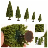 10 ks mini stromček DIY scénický model ornament pieskový stôl materiál veža borovica vianočný stromček zelená krajina borovica model