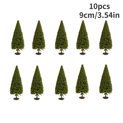 10 ks mini stromček DIY scénický model ornament pieskový stôl materiál veža borovica vianočný stromček zelená krajina borovica model