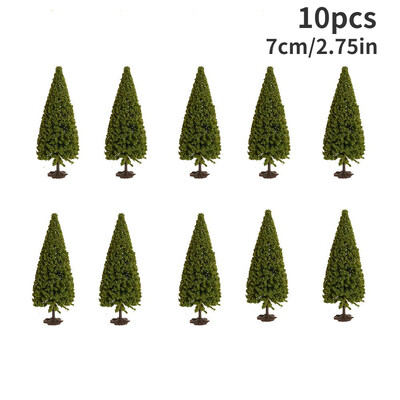 10 ks mini stromček DIY scénický model ornament pieskový stôl materiál veža borovica vianočný stromček zelená krajina borovica model
