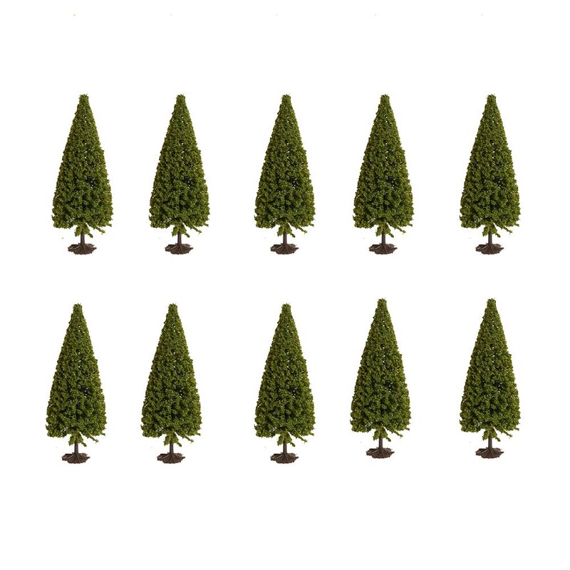 10 ks mini stromček DIY scénický model ornament pieskový stôl materiál veža borovica vianočný stromček zelená krajina borovica model