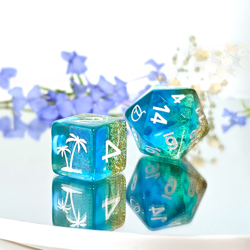 7 ks/sada kociek DND, vynikajúce priehľadné polyédrové formy, živicové kocky, DND RPG párty stolové hry, zábavné príslušenstvo