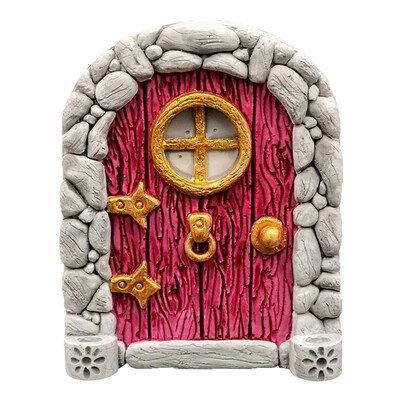 Záhradné dvere škriatkov do rozprávky pre stromčekový domček, miniatúrne rozprávkové drobné domčekové dvere, socha, mini darček pre deti, 3D záhradné dekorácie na stromčekové dvere.