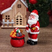 Vianočné miniatúry, figúrky, vianočný stromček, Santa Claus, snehuliaci, medveď, mikro krajinka, domček pre bábiky, mach, terárium, víla, dekorácia