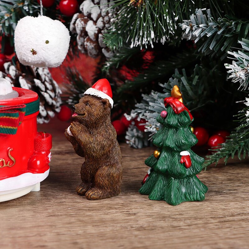 Vianočné miniatúry, figúrky, vianočný stromček, Santa Claus, snehuliaci, medveď, mikro krajinka, domček pre bábiky, mach, terárium, víla, dekorácia