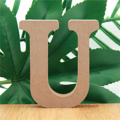 1 kom 10 cm Drvena slova u boji drveta Abeceda DIY Riječ Slovo Umjetnički obrti Stojeći naziv Dizajn Party Vjenčanje Kućni dekor 3,94 inča