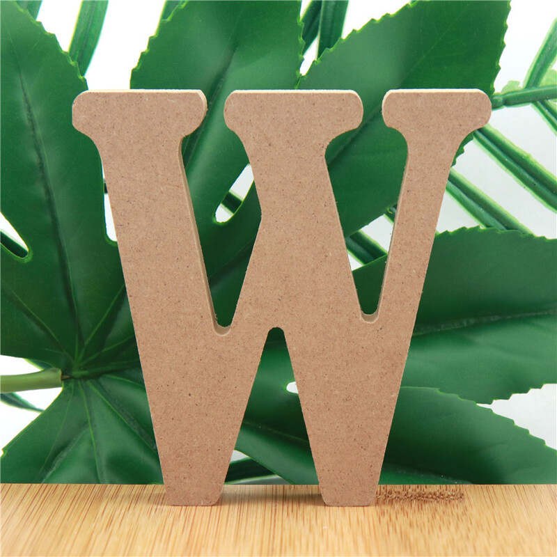 1 kom 10 cm Drvena slova u boji drveta Abeceda DIY Riječ Slovo Umjetnički obrti Stojeći naziv Dizajn Party Vjenčanje Kućni dekor 3,94 inča