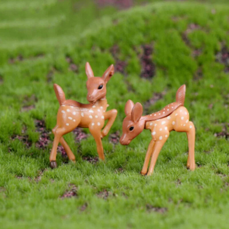 1 ks umelé mini jelene, rozprávkové záhradné miniatúry, škriatkovia, mach, terária, živicové remeslá, figúrky, remeselné dekorácie do domácnosti