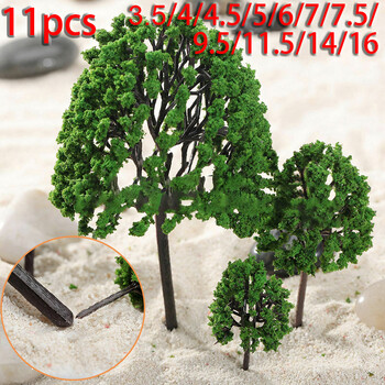 11 τμχ HO Scale Model Trees Train Railroad Micro Landscape Park Scenery Scale Tree Layout Diorama Wargame Scenery Κατασκευή σκηνής DIY