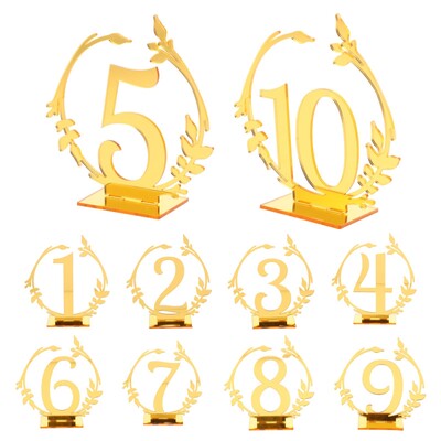 10 db Jelzőtábla Rendszámtábla Kerek Étkezés Esküvő Helykártyatartó Akril táblák