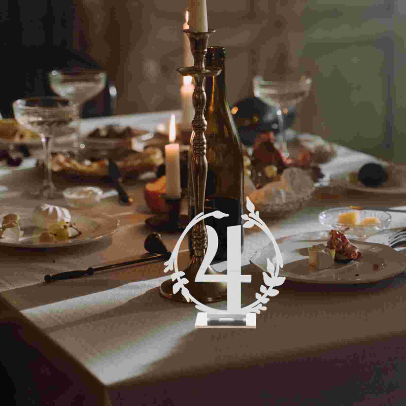 10 db Jelzőtábla Rendszámtábla Kerek Étkezés Esküvő Helykártyatartó Akril táblák