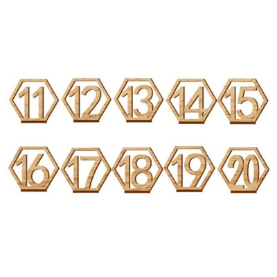 Fából készült asztali számtábla hatszögletű számtábla eljegyzés esküvői partihoz ülésszámtábla rendezvény dekorációs kellékei lakberendezés