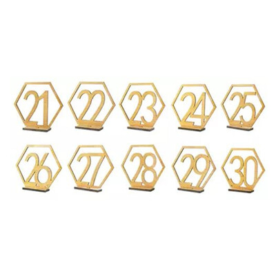 Fából készült asztali számtábla hatszögletű számtábla eljegyzés esküvői partihoz ülésszámtábla rendezvény dekorációs kellékei lakberendezés