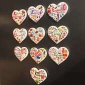 Rusko, Spojené štáty, Británia, Nemecko, Francúzsko, Taliansko, Kuba, Keňa, kreatívne nálepky na chladničky, dekorácie, ručné práce