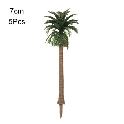 5 ks plastových kokosových paliem miniatúrne kvetináče, bonsaje, remeslo, mikro krajinka, DIY dekorácia, scenéria, model