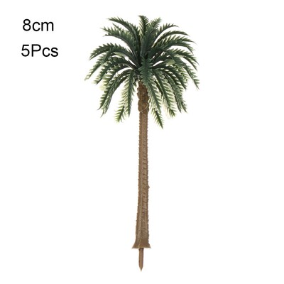 5 ks plastových kokosových paliem miniatúrne kvetináče, bonsaje, remeslo, mikro krajinka, DIY dekorácia, scenéria, model