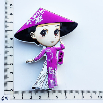 Vietnamský magnet na chladničku, magnet na chladničku, Bhután, Vietnam, Laos, Mjanmarsko, Nepál, Kambodža, 3D kolekcia suvenírov, darček