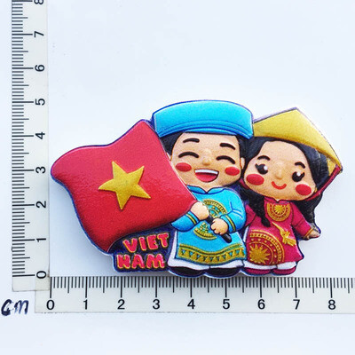 Vietnamský magnet na chladničku, magnet na chladničku, Bhután, Vietnam, Laos, Mjanmarsko, Nepál, Kambodža, 3D kolekcia suvenírov, darček