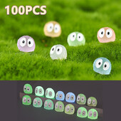 100 DB Világító Brikettek Elfs Black Ball Sprite Miniatűrök Otthoni dekoráció Izzó Elf Tündérkert Barkácsolás Kiegészítők Asztaldísz