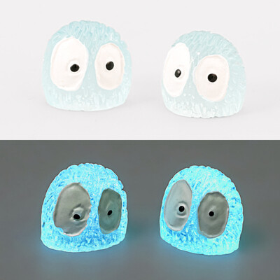 100 DB Világító Brikettek Elfs Black Ball Sprite Miniatűrök Otthoni dekoráció Izzó Elf Tündérkert Barkácsolás Kiegészítők Asztaldísz