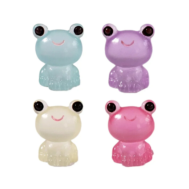 50/100 kom Svjetleće žabe Mini figurice Mikro krajolik Dekoracija Žaba Vilinski vrt Minijature Uređenje doma DIY dodaci