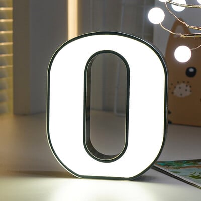 Biele LED svietiace písmená abecedy, svadobné označenie, nočné svetlá, DIY lampa, domáci klub, párty, vianočná dekorácia 2024