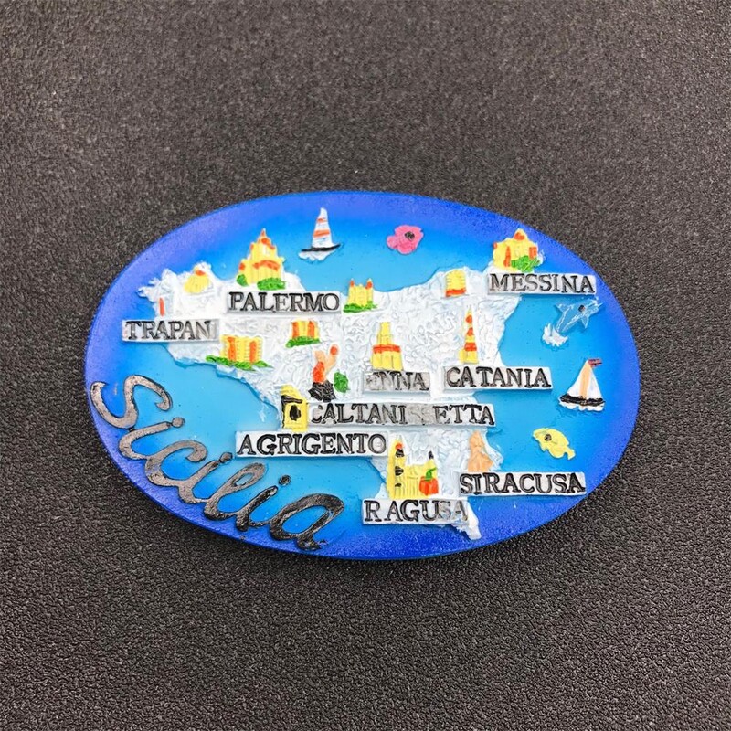 Taliansko Thajsko Grécko Austrália Nórsko Nemecko Turistický suvenír Magnety na chladničku Živicová magnetická nástenka na chladničku