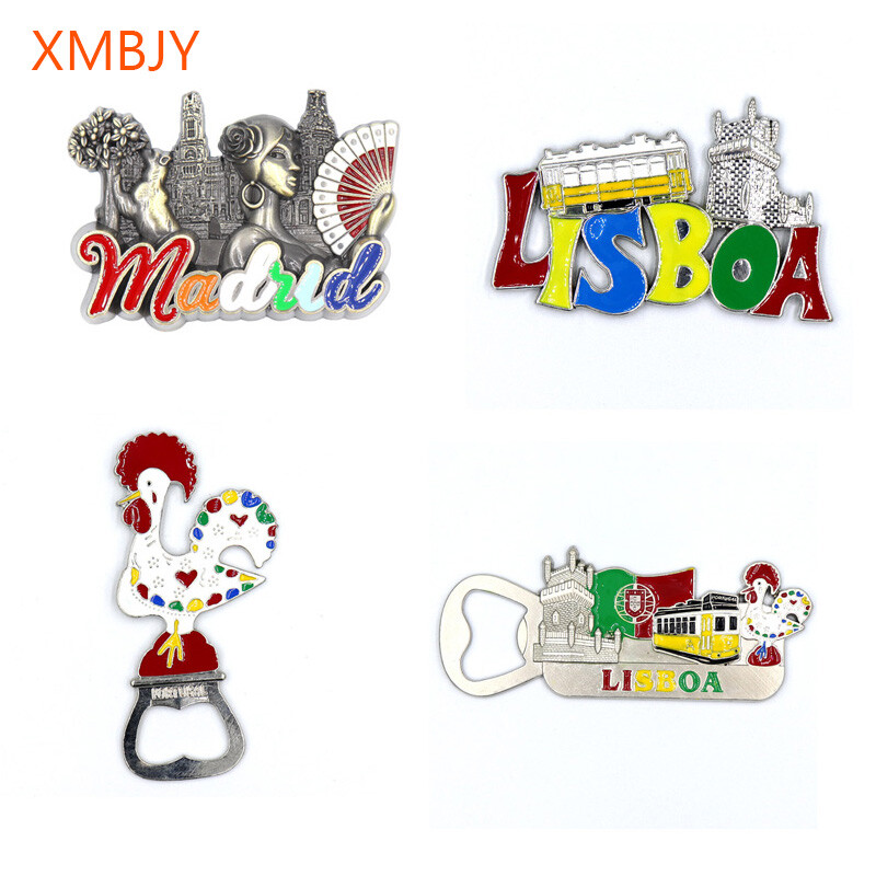 Spania Madrid Magnet Frigider Metal Portugalia Lisboa Magnet Frigider Decoratiuni Copii Magnet Frigider Decor Suvenir Copii