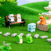 6 vnt. 3D dervos animacinių filmų gyvūnas zuikis karvė lėlės dekoravimas namų dekoravimas „pasidaryk pats“ amatai lėlių namelio priedai Kalėdų dovana