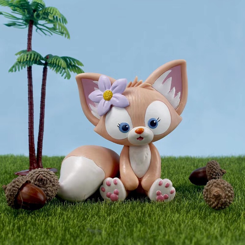 Kreslená Duffy Roztomilá Linabell Mini akčná figúrka Bábiky Kolekcia Hračiek Príslušenstvo Kawaii Dekorácie Do Auta Hračky Pre Vianočné Dievčatá