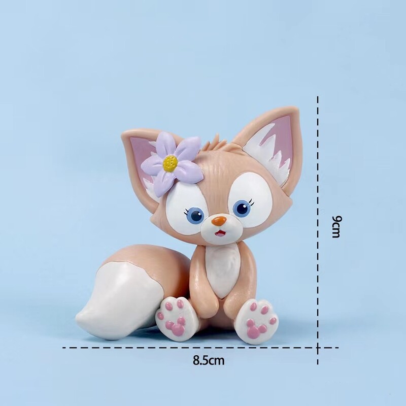 Kreslená Duffy Roztomilá Linabell Mini akčná figúrka Bábiky Kolekcia Hračiek Príslušenstvo Kawaii Dekorácie Do Auta Hračky Pre Vianočné Dievčatá
