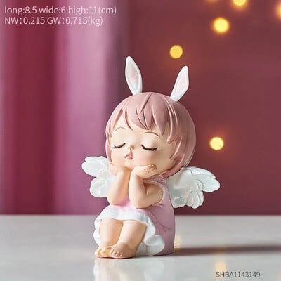 Kawaii Dekorácie do detskej izby Figúrky Interiérová soška anjela Doplnky do detskej izby Dievčenská rozprávková záhradná dekoratívna figúrka Dekorácia